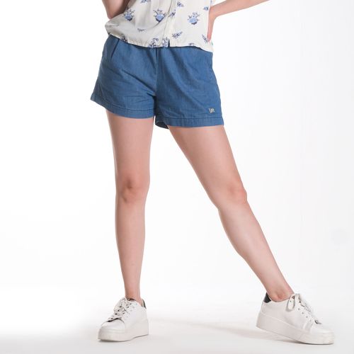WOMENS EASY SHORTS IN LT. WASH CHAMBRAY