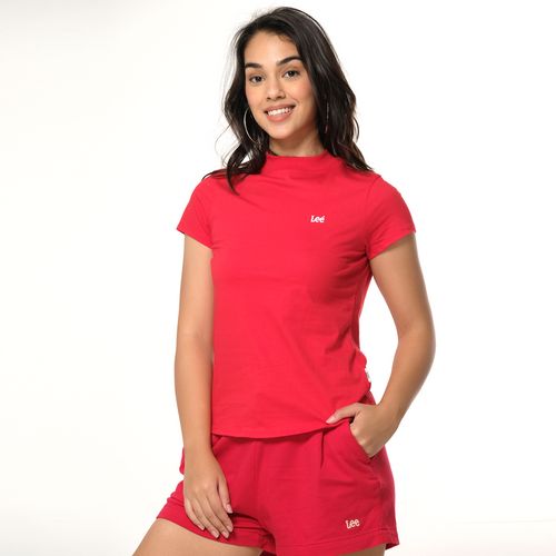 WOMENS HIGH NECK TOP IN RED