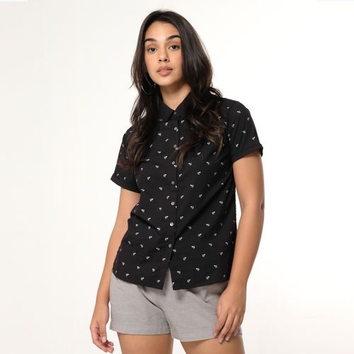 WOMENS ONE POCKET ALL-OVER PRINT POLO