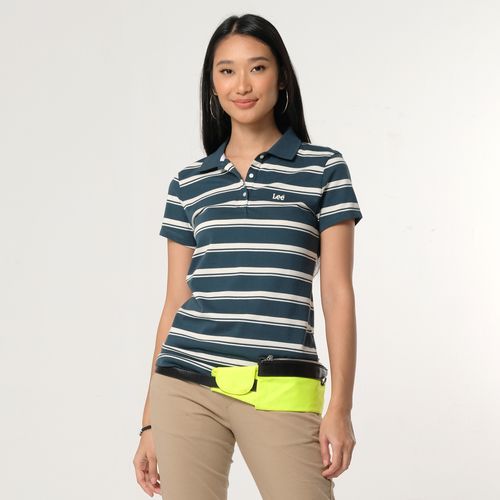 WOMENS REPEAT STRIPES SPORTSHIRT IN BISTRO GREEN