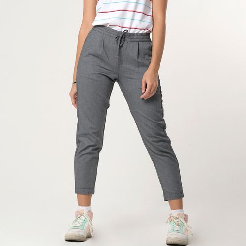 WOMENS TROUSERS IN OXFORD GRAY